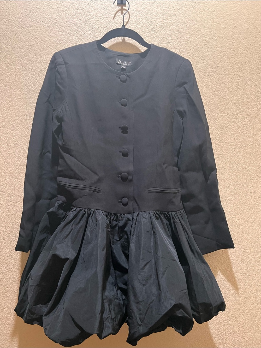 J. Crew Black Lady jacket mixy dress